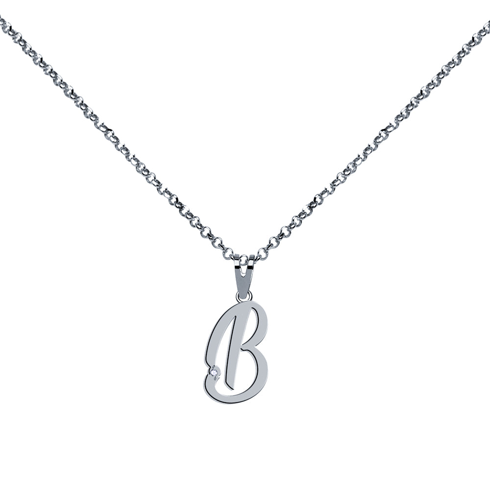 Collar de Plata 925 con Inicial Grabada