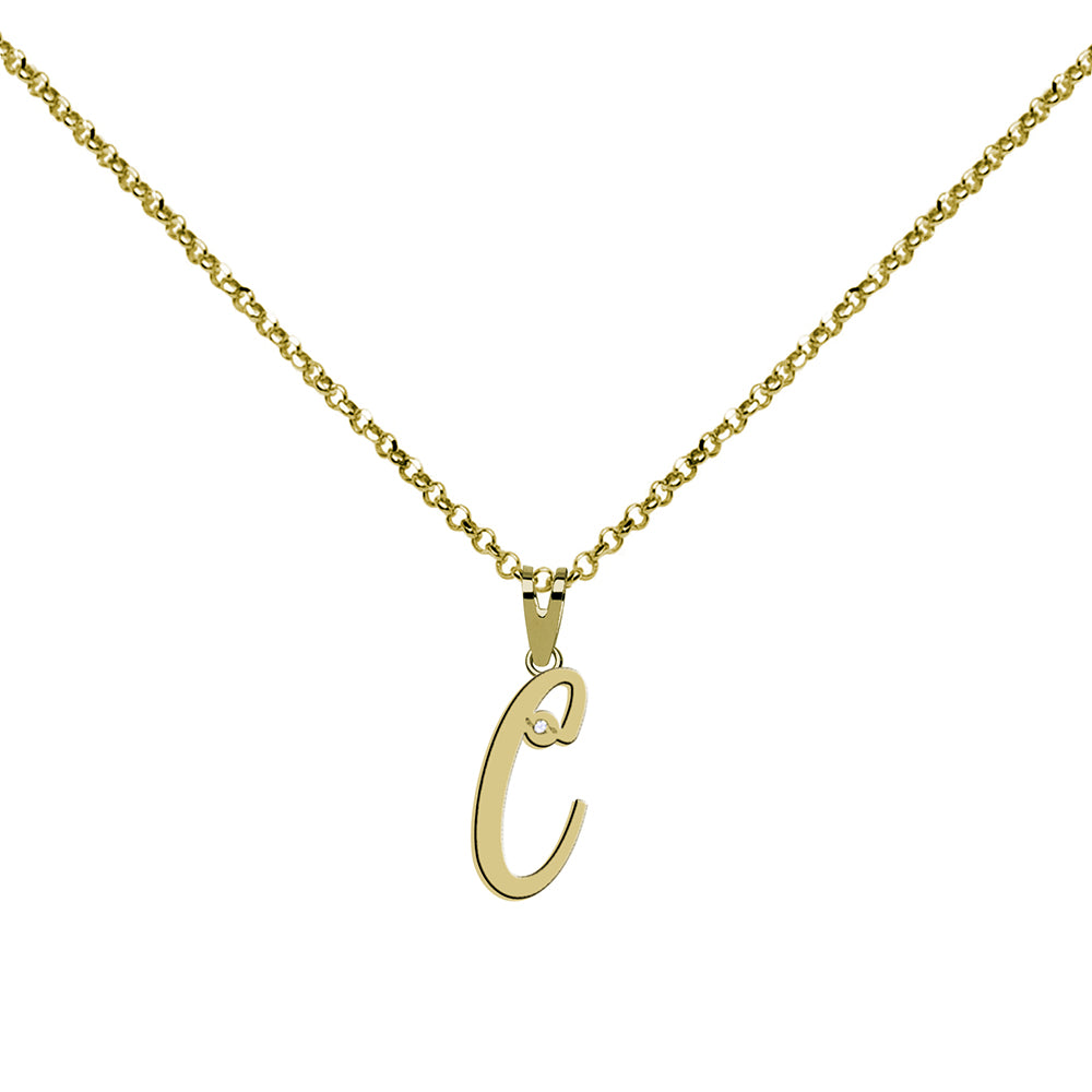 Collar de Plata 925 con Inicial Grabada