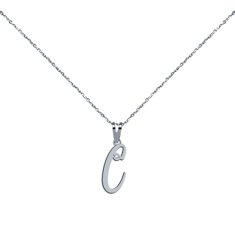 Collar de Oro con Inicial en Circonitas