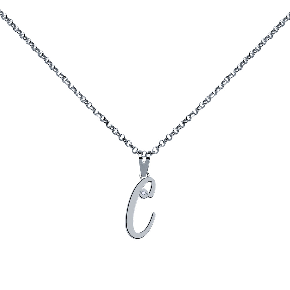 Collar de Plata 925 con Inicial Grabada