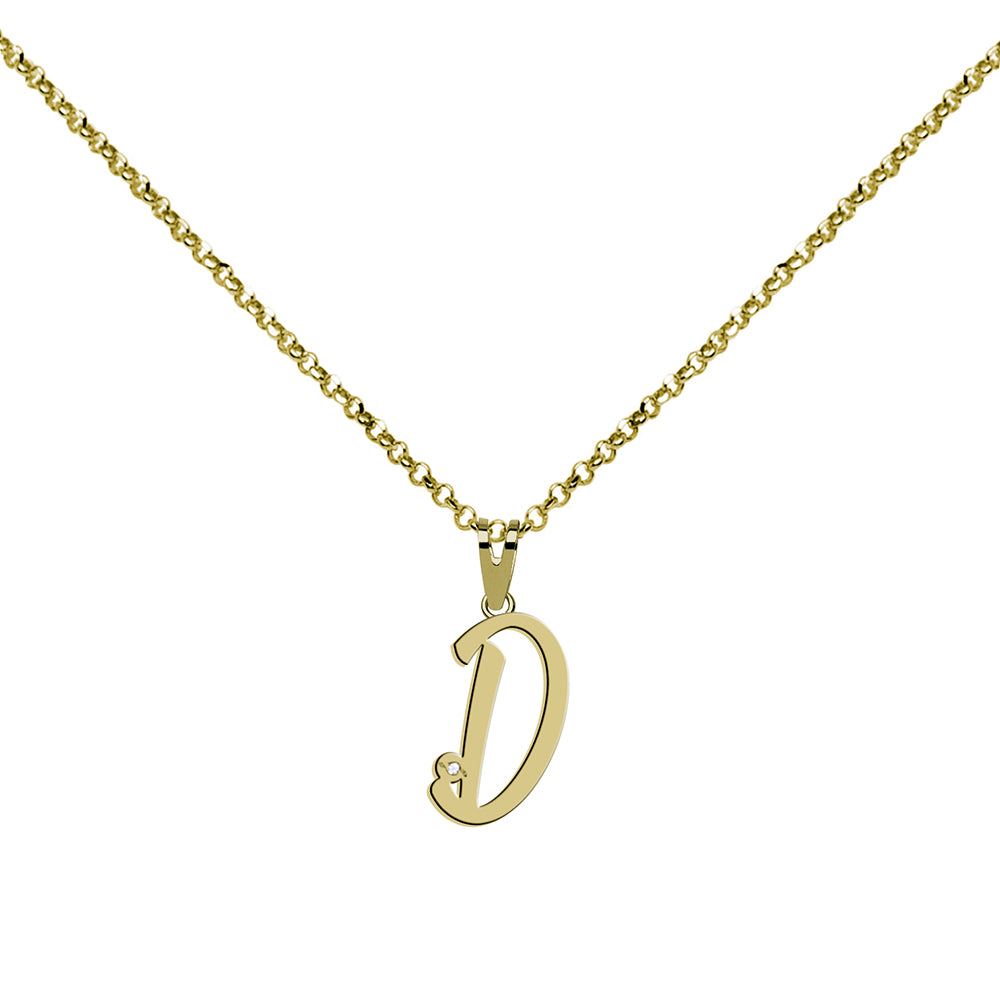 Collar de Plata 925 con Inicial Grabada