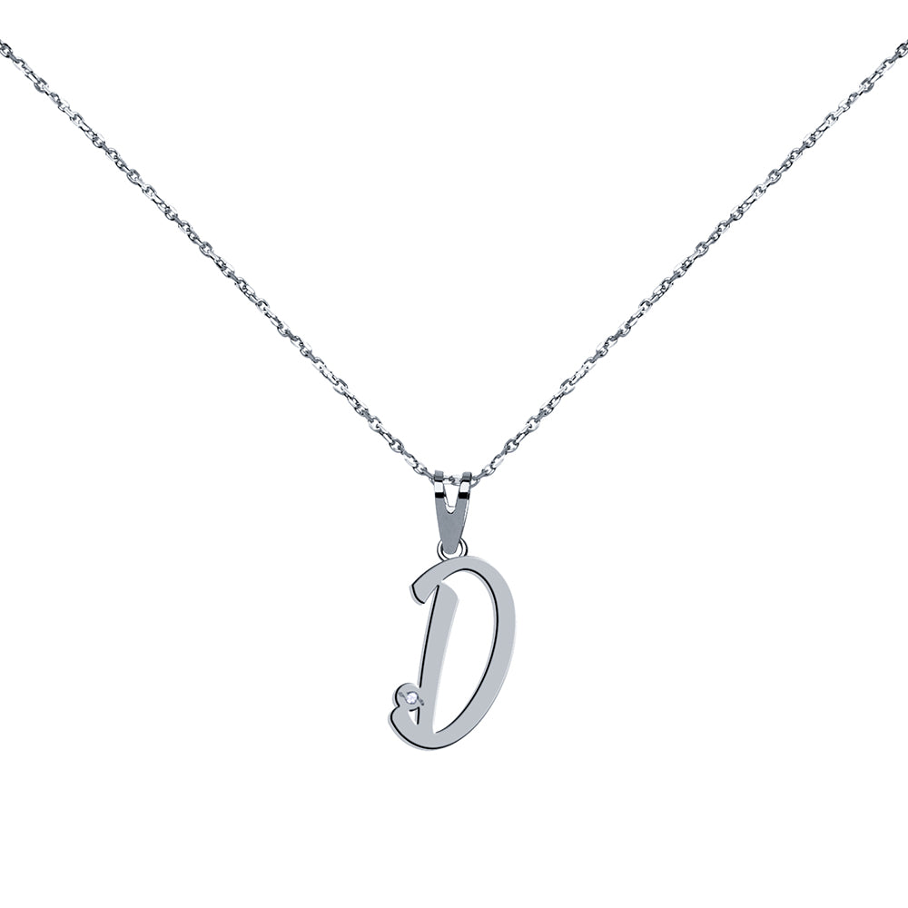 Collar de Oro con Inicial en Circonitas