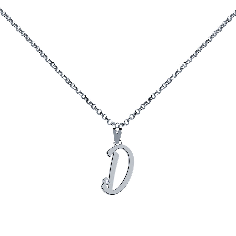 Collar de Plata 925 con Inicial Grabada