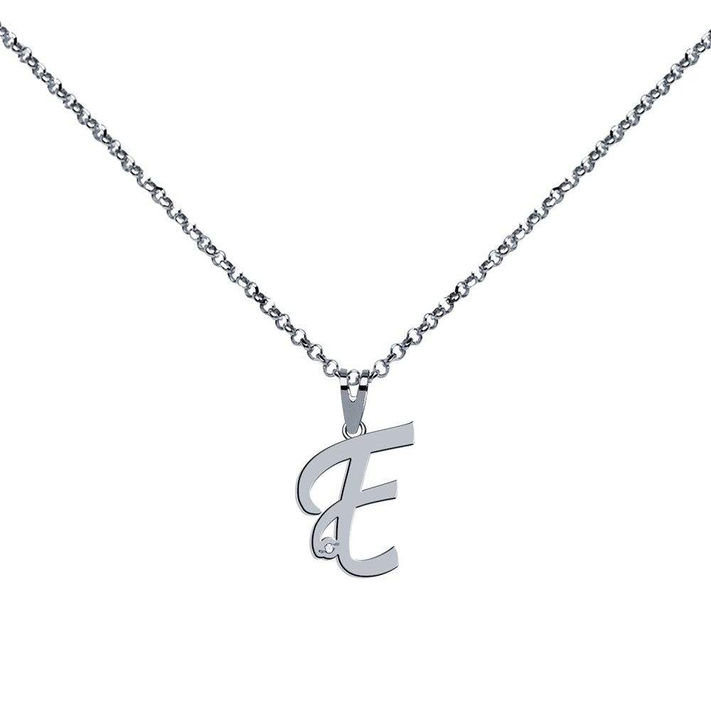 Collar de Plata 925 con Inicial Grabada