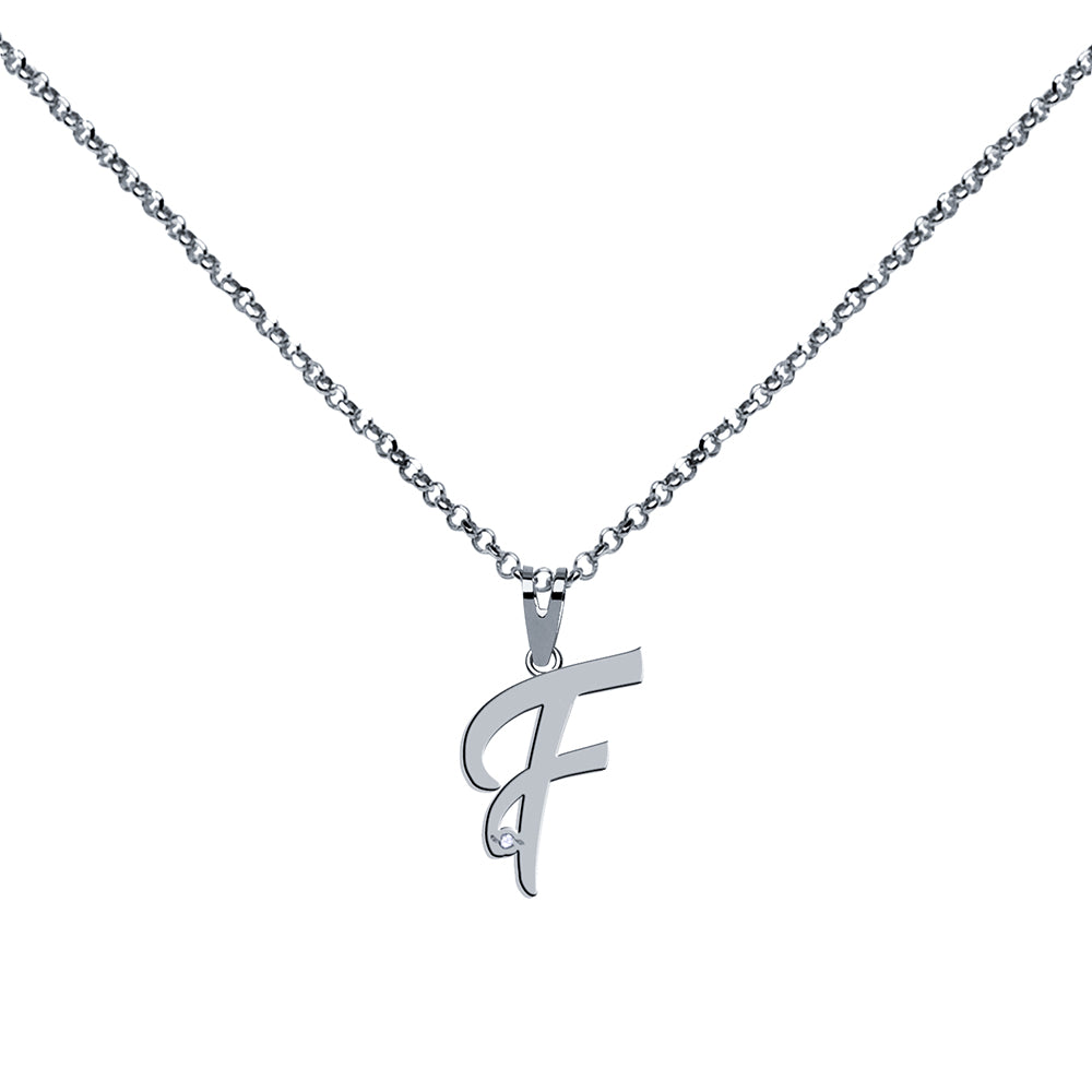 Collar de Plata 925 con Inicial Grabada