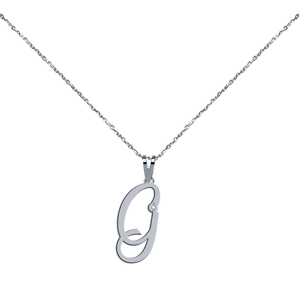 Collar de Oro con Inicial en Circonitas