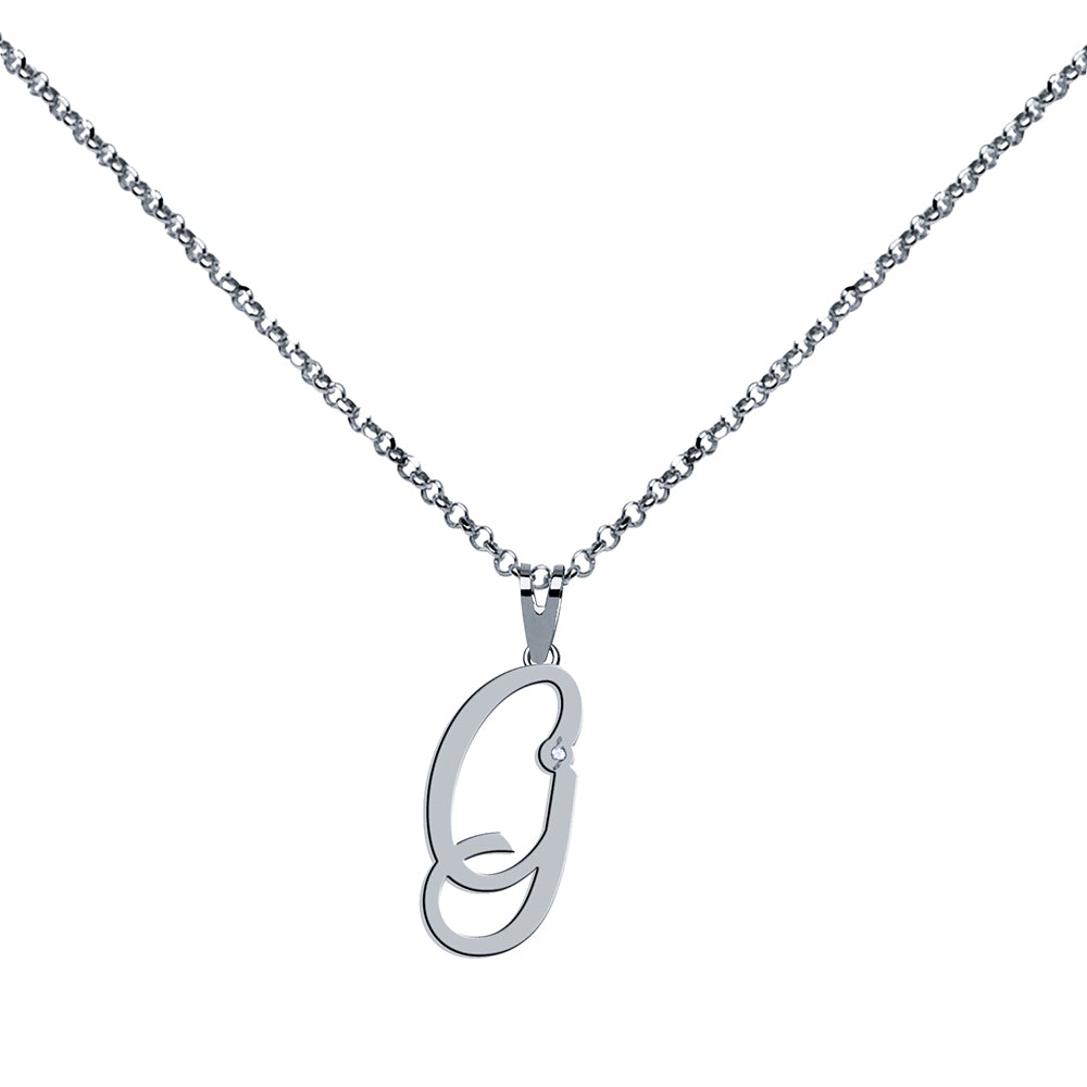 Collar de Plata 925 con Inicial Grabada