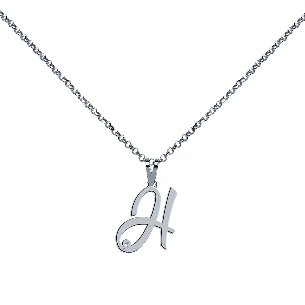 Collar de Plata 925 con Inicial Grabada