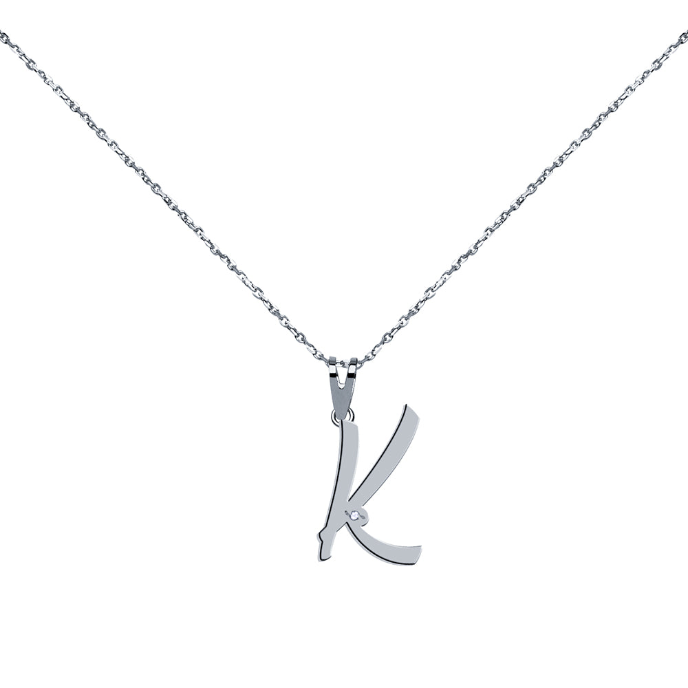 Collar de Oro con Inicial en Circonitas