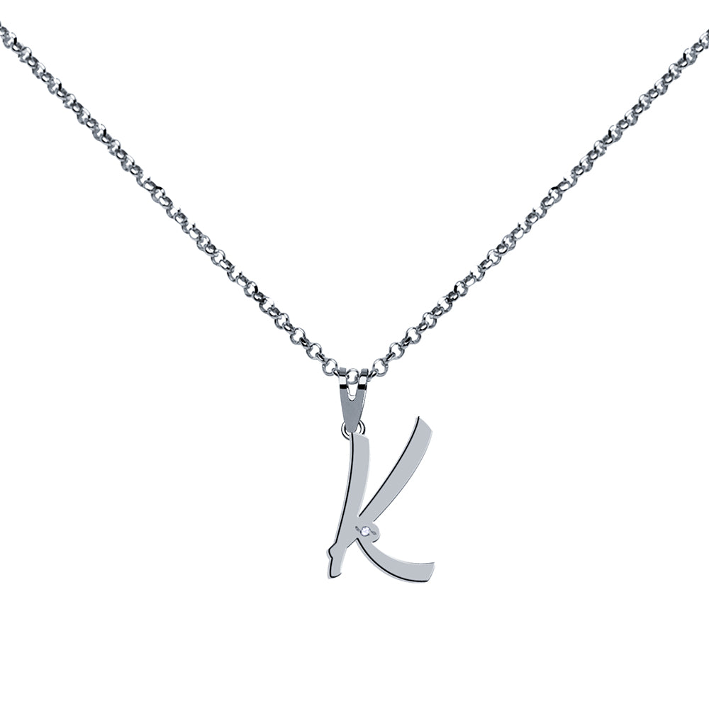 Collar de Plata 925 con Inicial Grabada