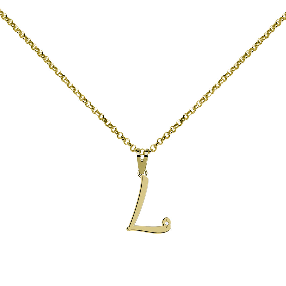 Collar de Plata 925 con Inicial Grabada