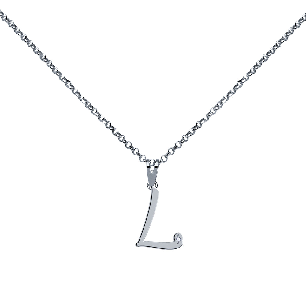 Collar de Plata 925 con Inicial Grabada