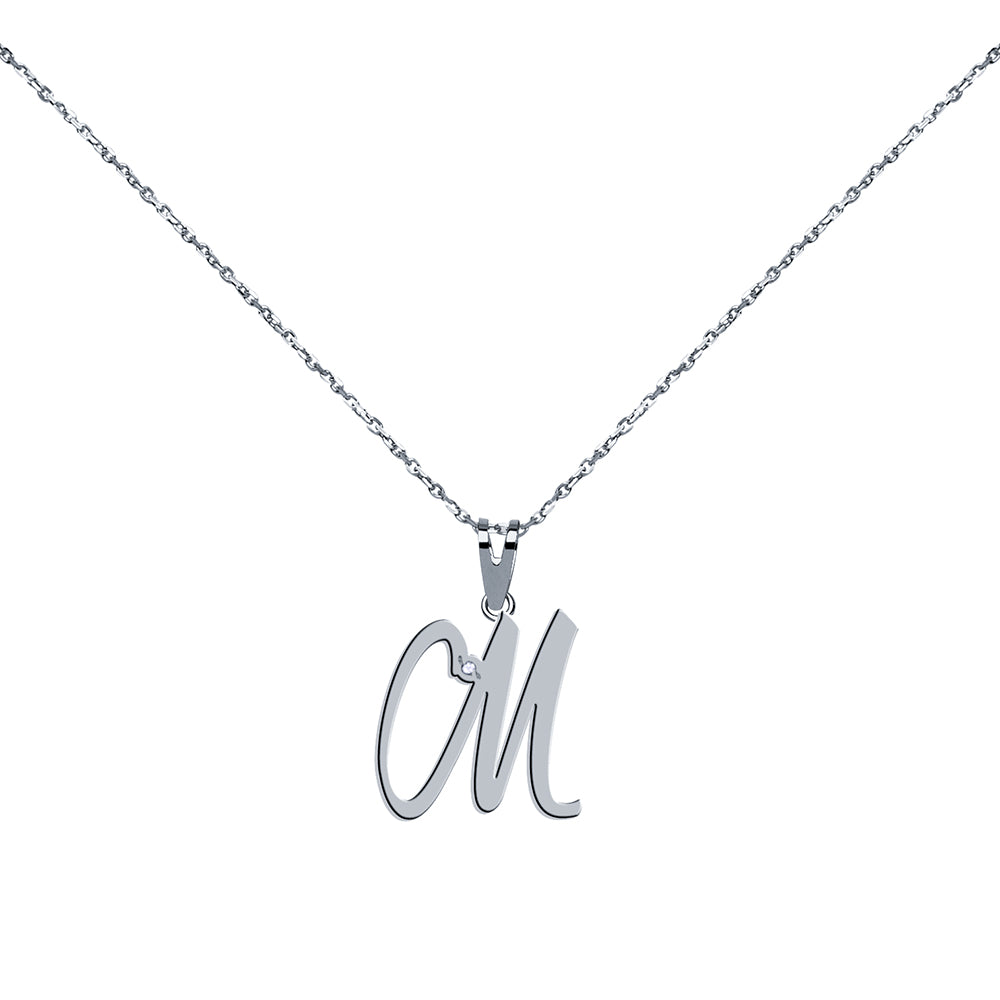 Collar de Oro con Inicial en Circonitas