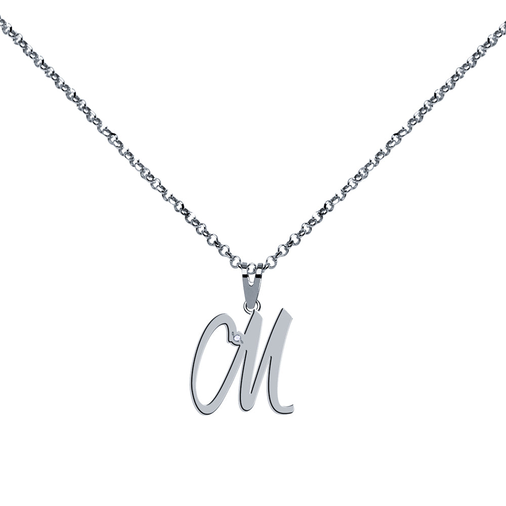 Collar de Plata 925 con Inicial Grabada