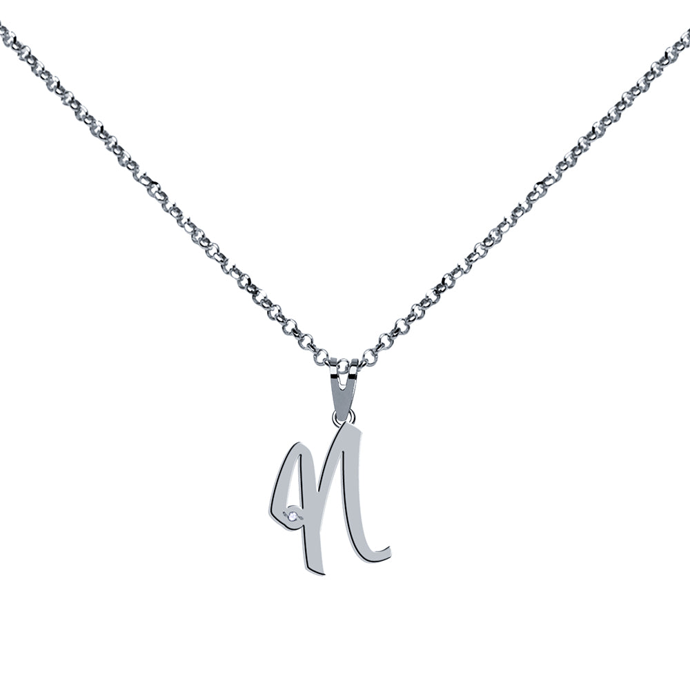 Collar de Plata 925 con Inicial Grabada