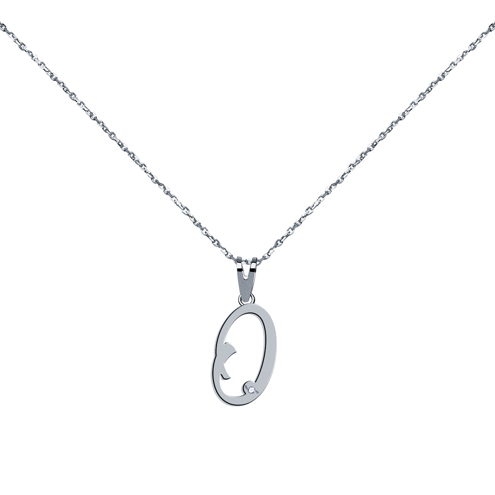 Collar de Oro con Inicial en Circonitas