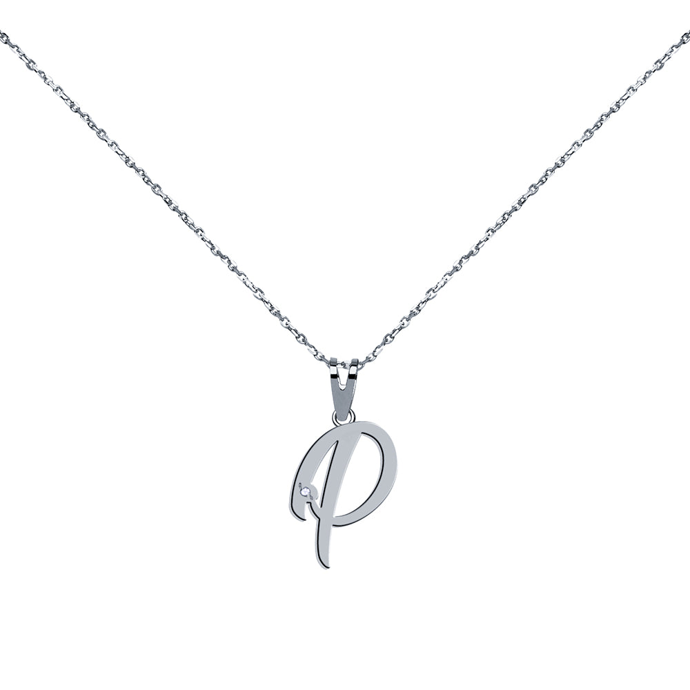 Collar de Oro con Inicial en Circonitas