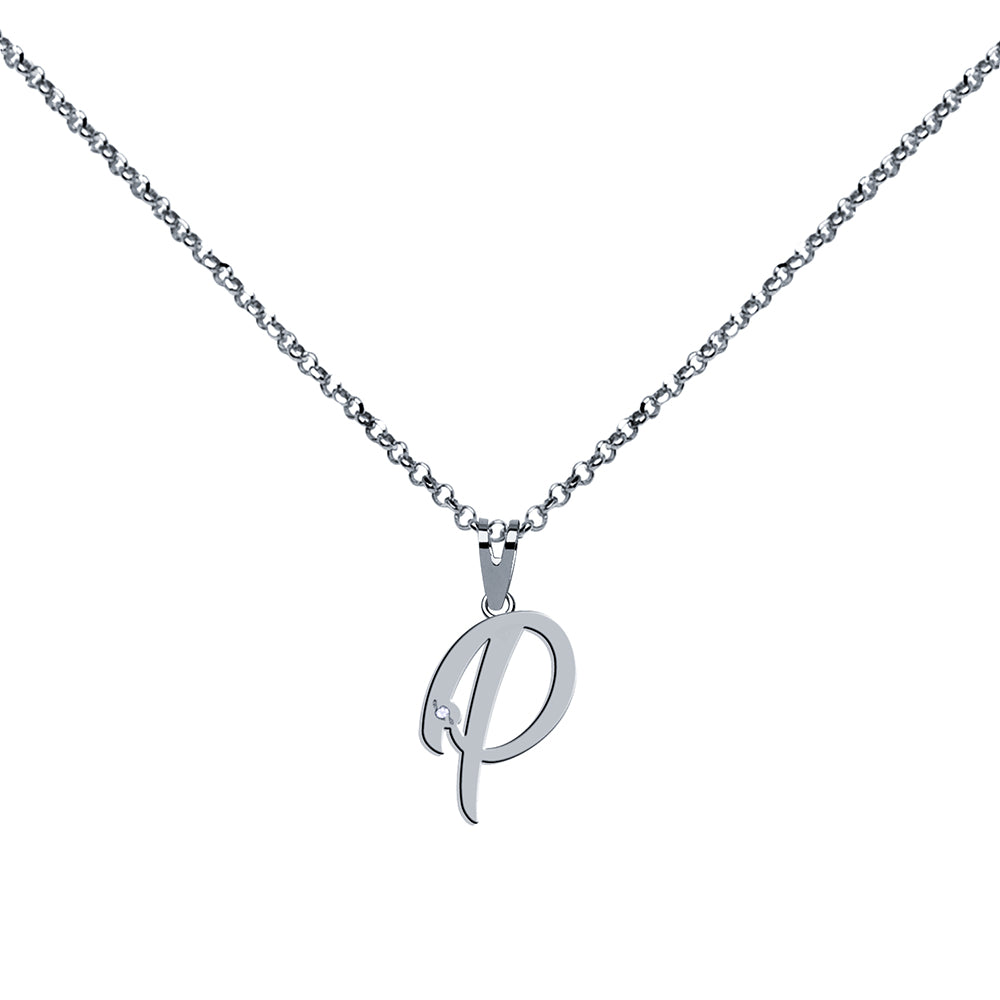 Collar de Plata 925 con Inicial Grabada