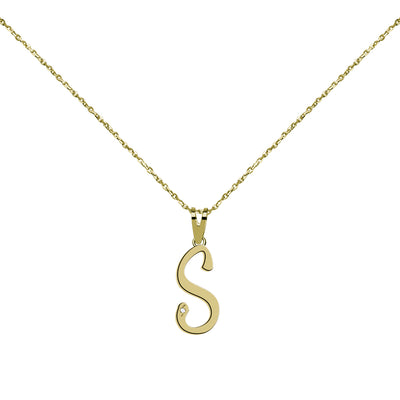 Collar de Oro con Inicial en Circonitas