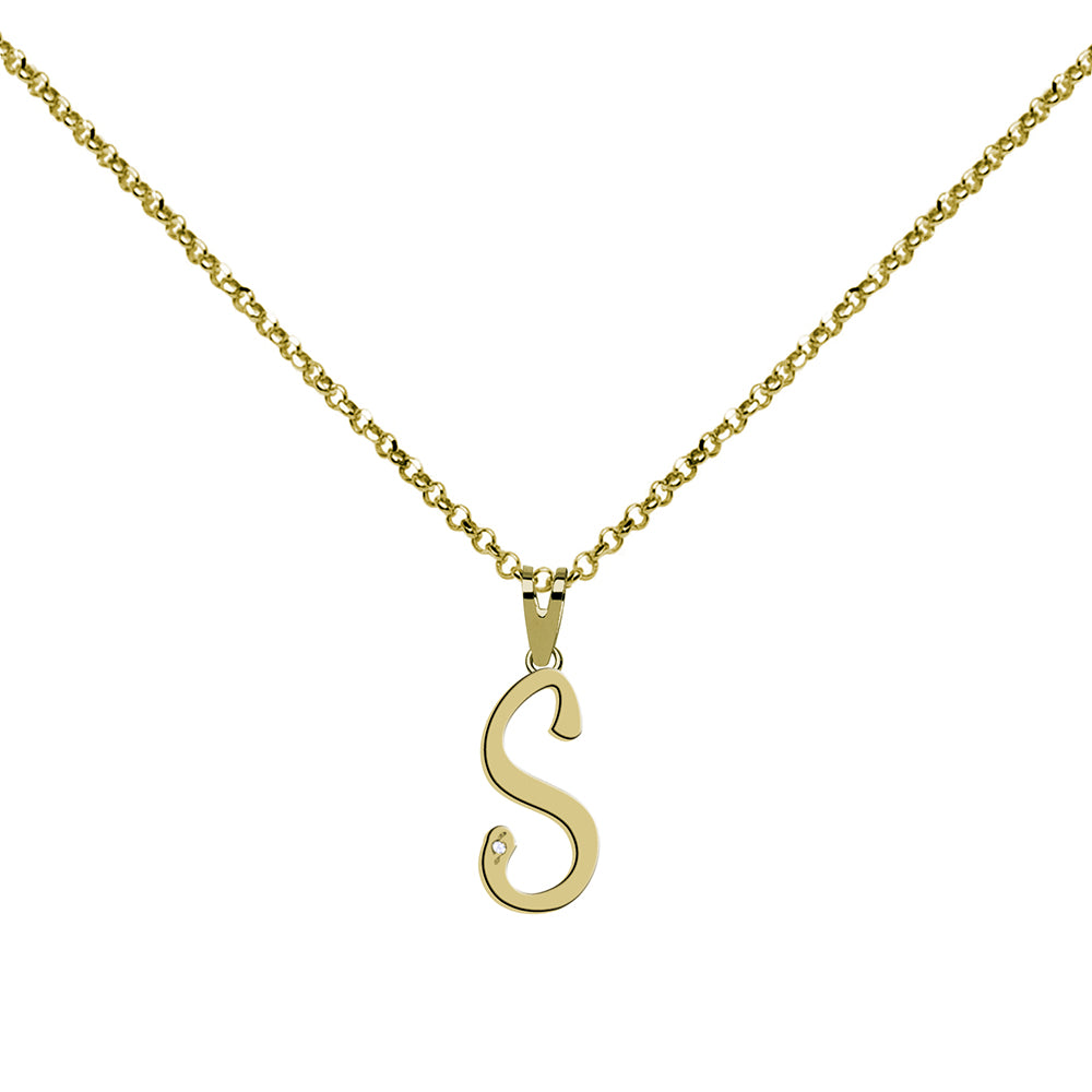 Collar de Plata 925 con Inicial Grabada