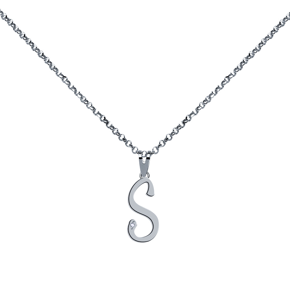Collar de Plata 925 con Inicial Grabada