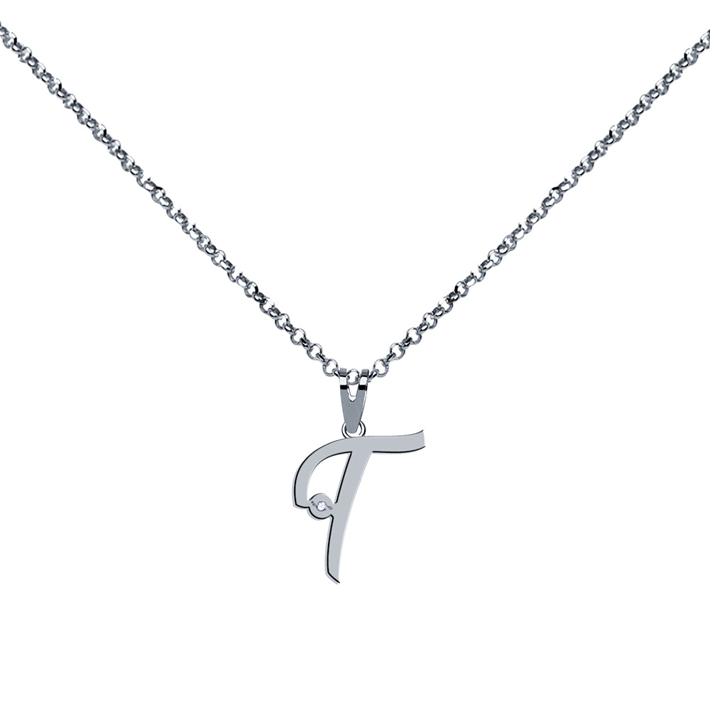 Collar de Plata 925 con Inicial Grabada