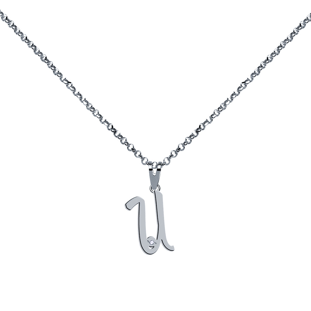 Collar de Plata 925 con Inicial Grabada