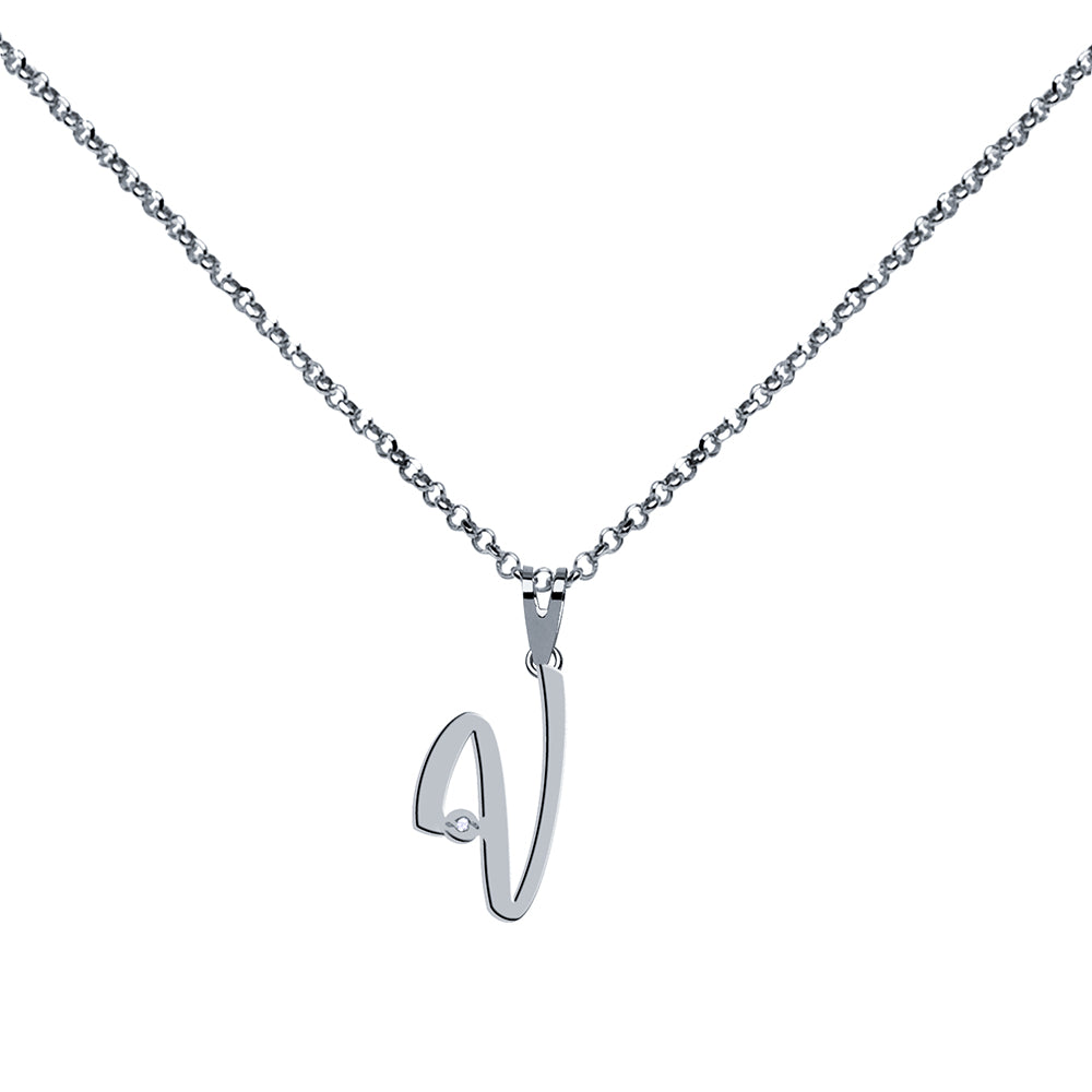 Collar de Plata 925 con Inicial Grabada