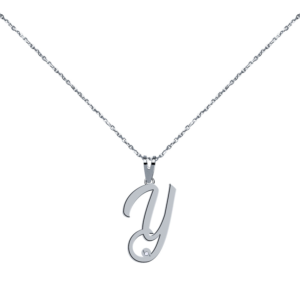 Collar de Oro con Inicial en Circonitas