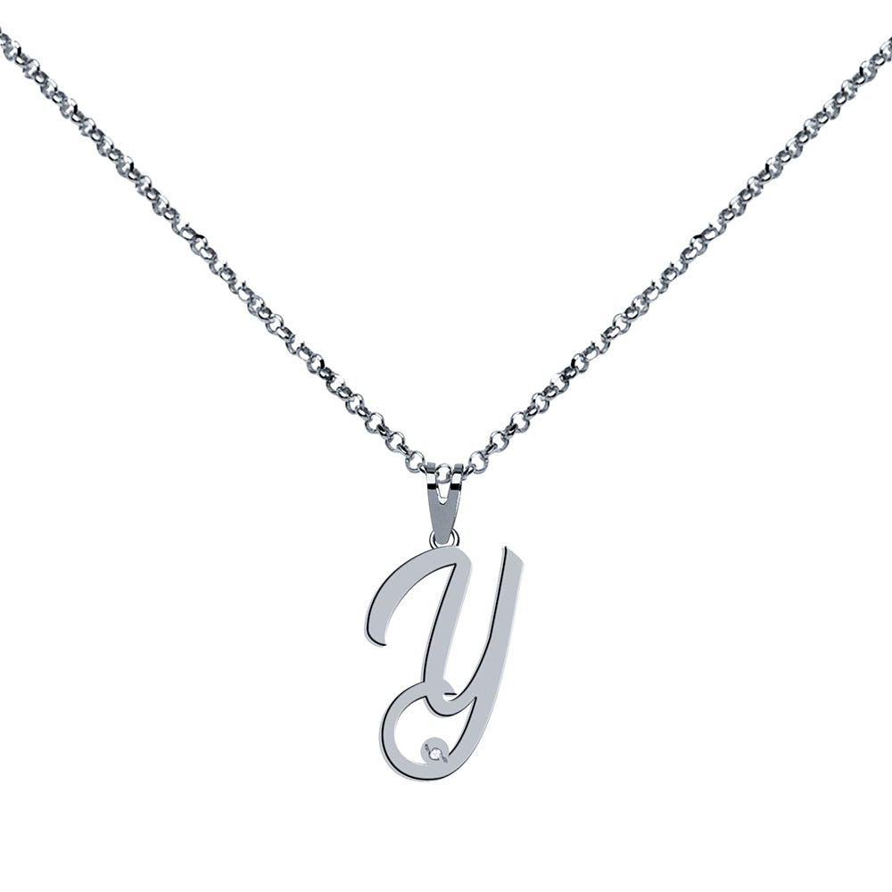 Collar de Plata 925 con Inicial Grabada