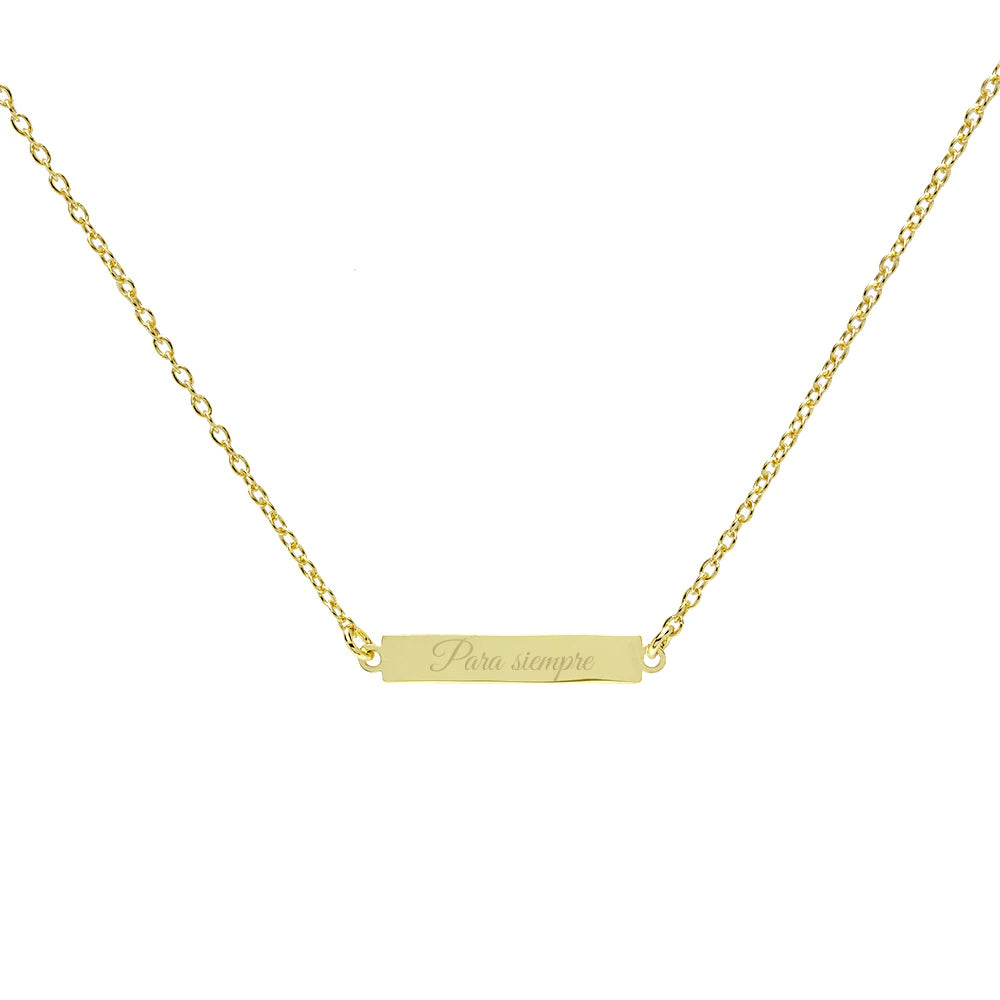 Pulsera Medalla Rectangular de Plata 925 Personalizada
