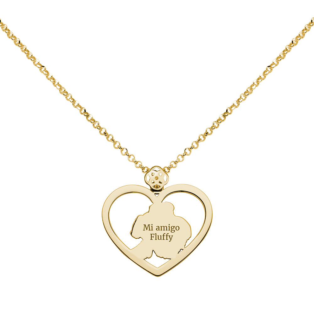 Collar Corazón de Plata 925 con Foto Grabada