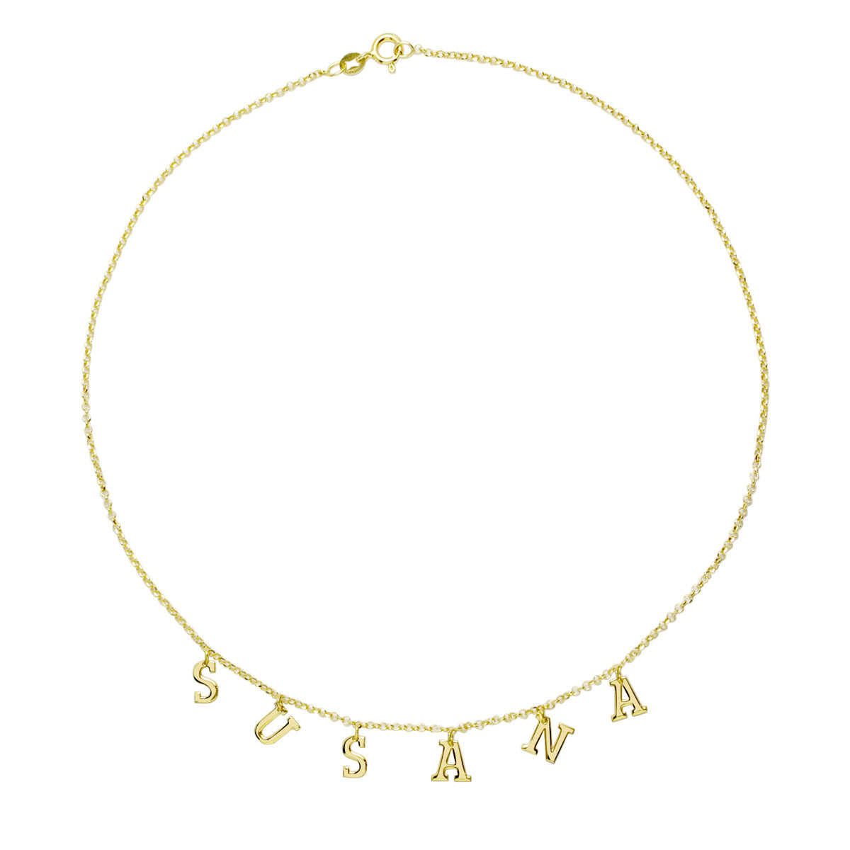 Collar con nombre letras Oro