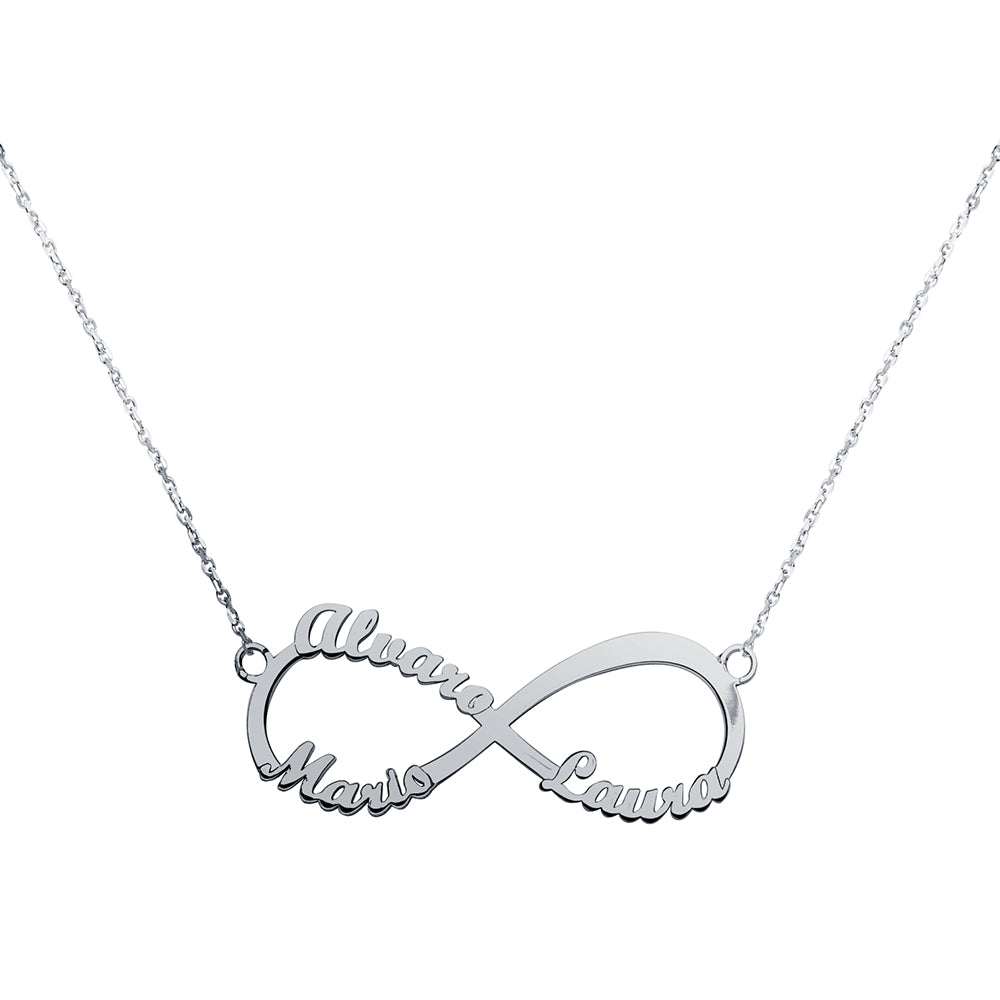 Collar Infinito Triple de Oro Personalizado