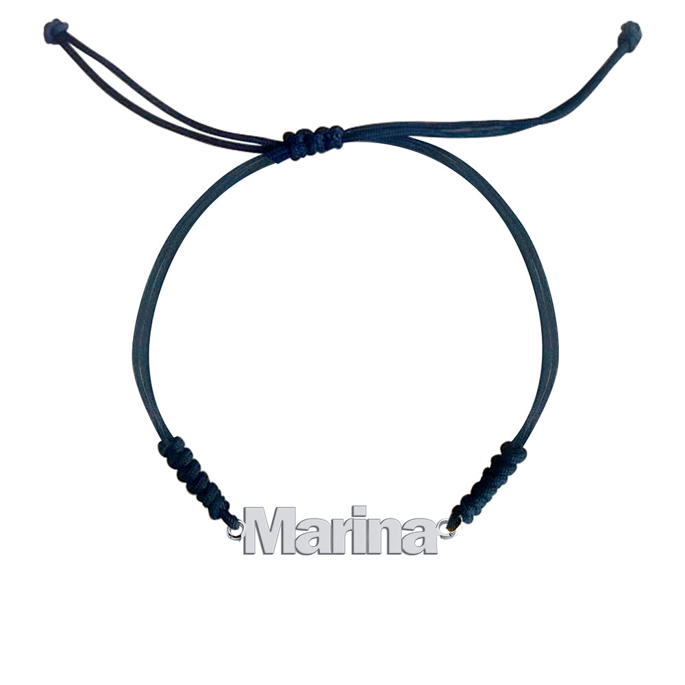 Pulsera con Nombre Sans Serif Macramé