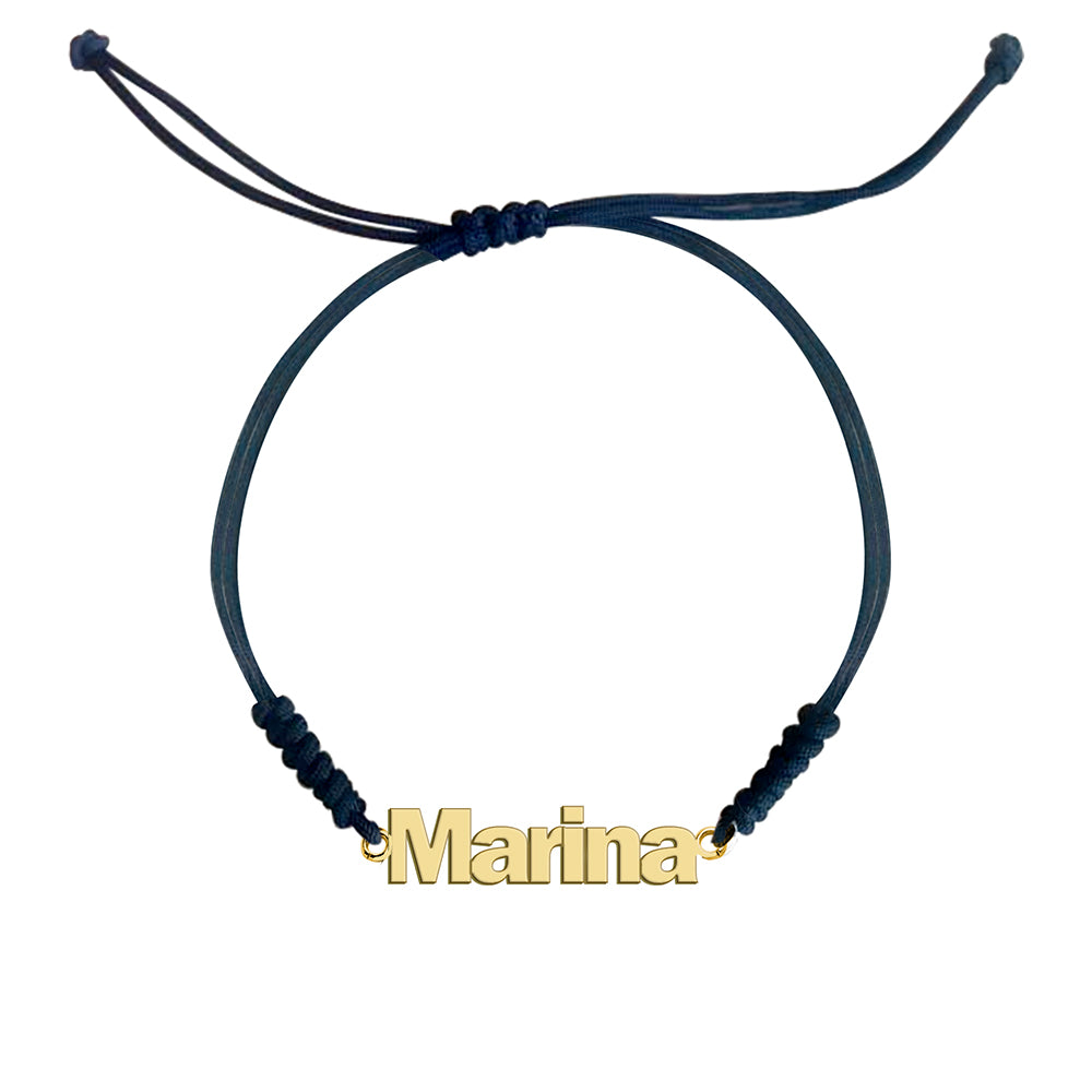 Pulsera con Nombre Sans Serif Macramé