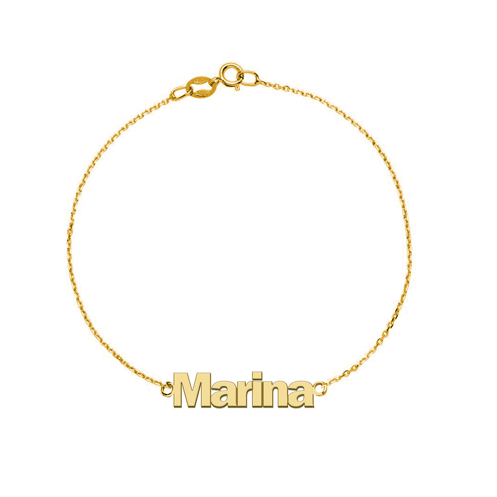 Pulsera de Oro con Nombre Grabado