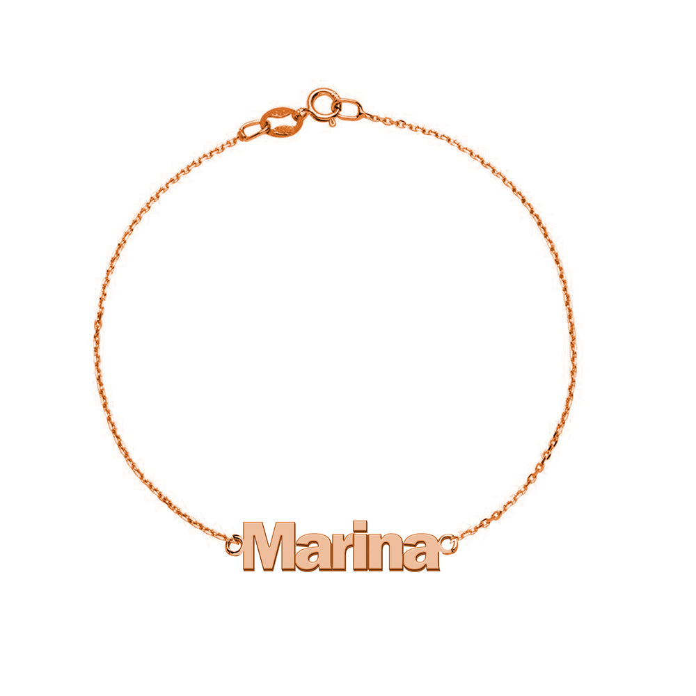 Pulsera de Oro con Nombre Grabado