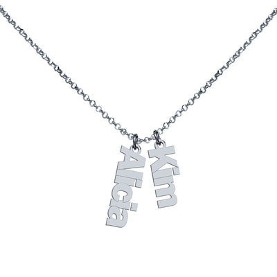 Collar de Plata 925 con Nombres Grabados