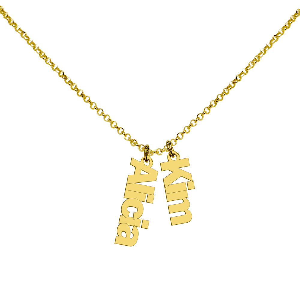 Collar con Nombres Vertical Doble