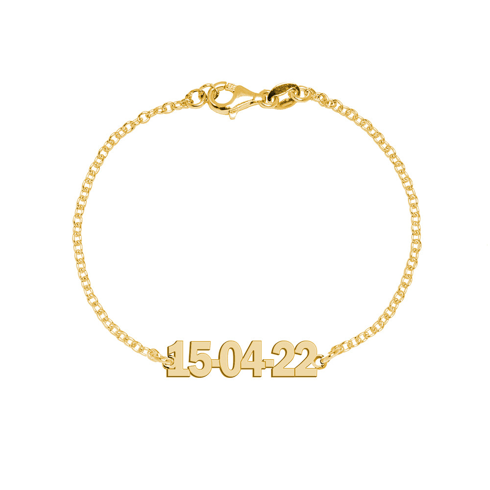 Pulsera con Fecha Sans Serif