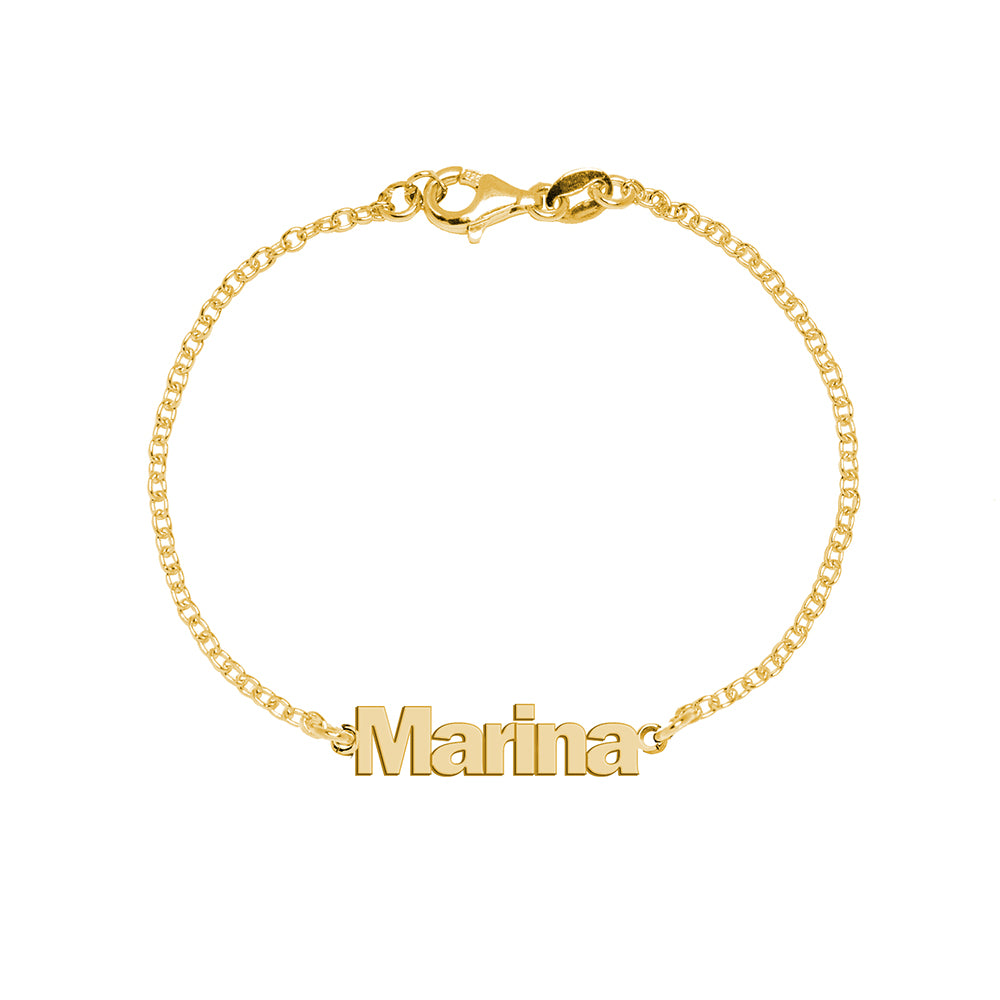 Pulsera con Nombre Sans Serif Rolo