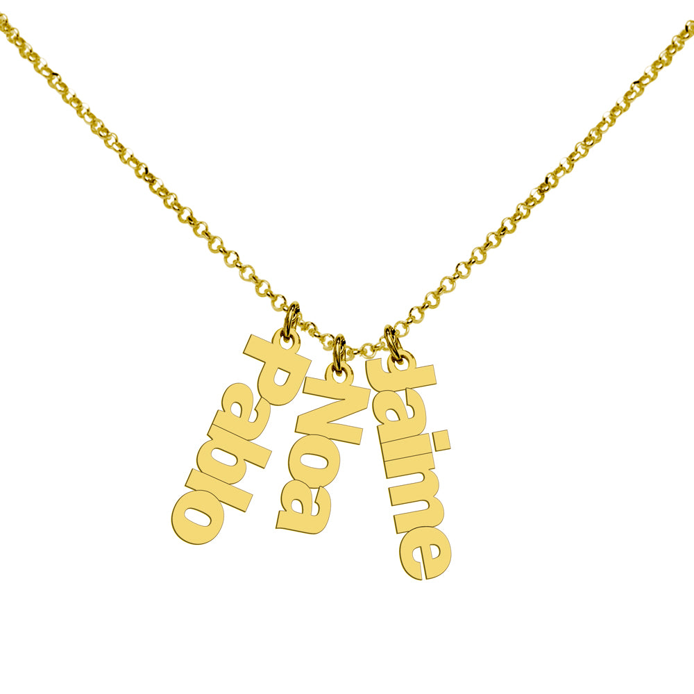 Collar con Nombres Vertical Triple