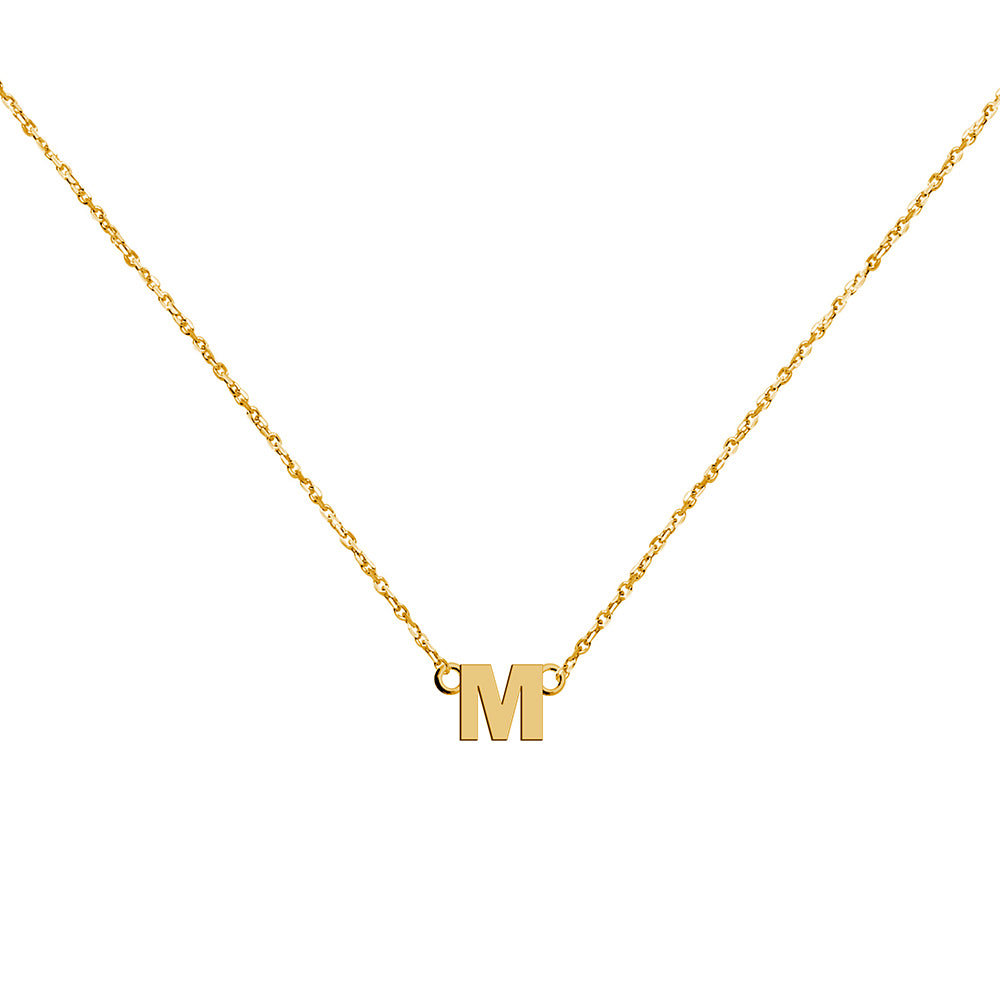 Collar Minimal de Oro con Inicial Grabada