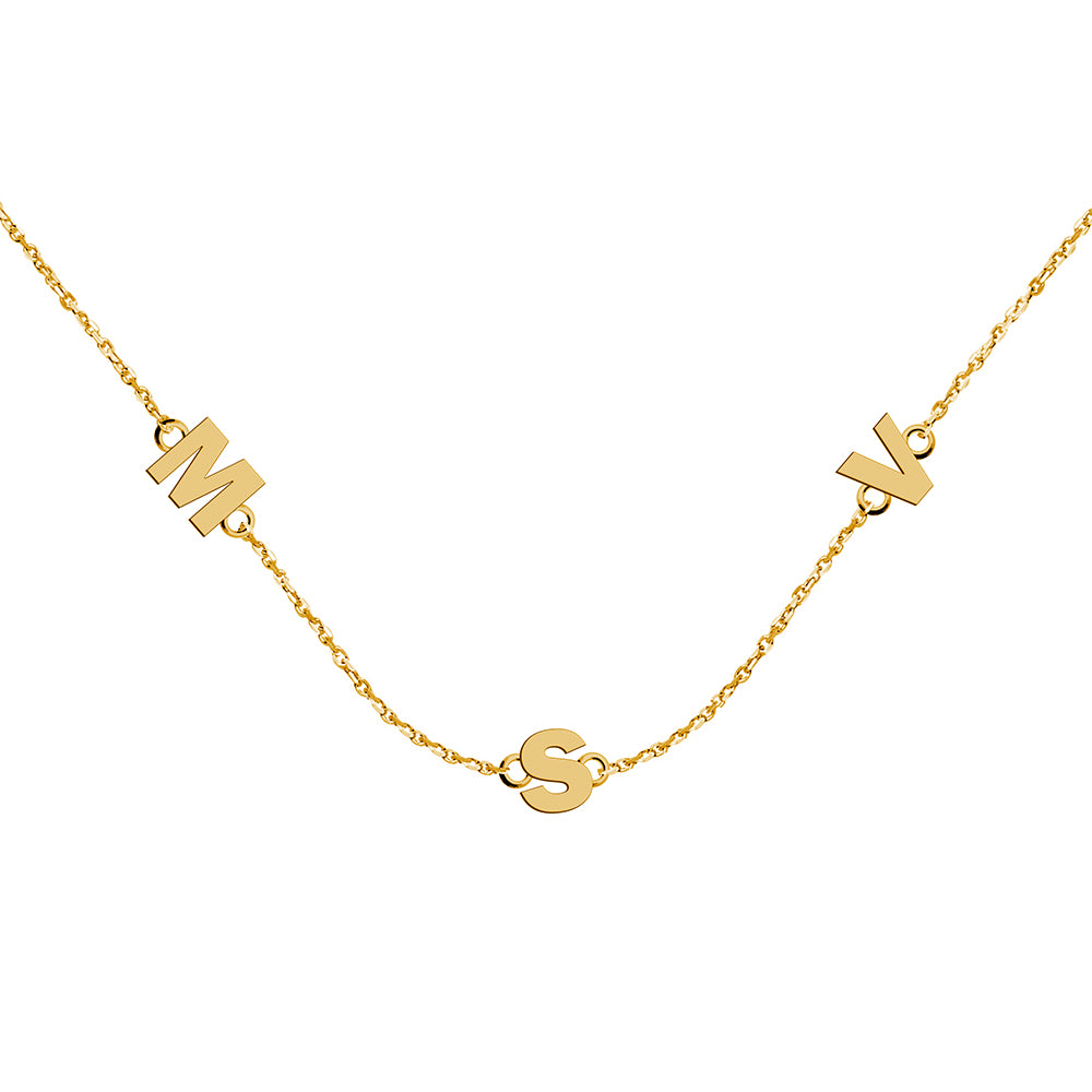 Collar Minimal de Oro con Inicial Grabada