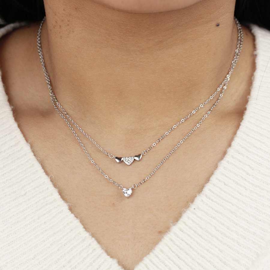 Collar Doble Corazones