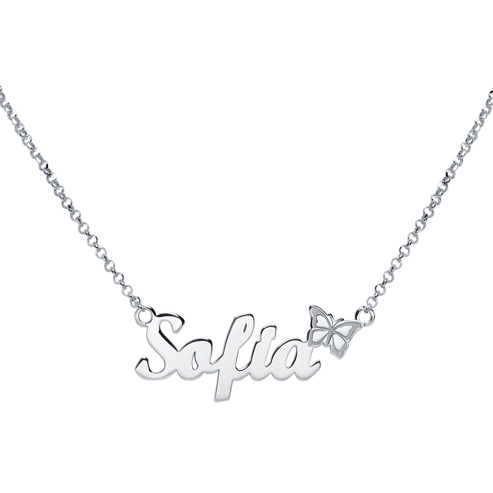 Collar con Nombre Kids Mariposa