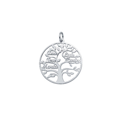 Colgante Árbol de Vida de Plata 925 con Nombre Grabado