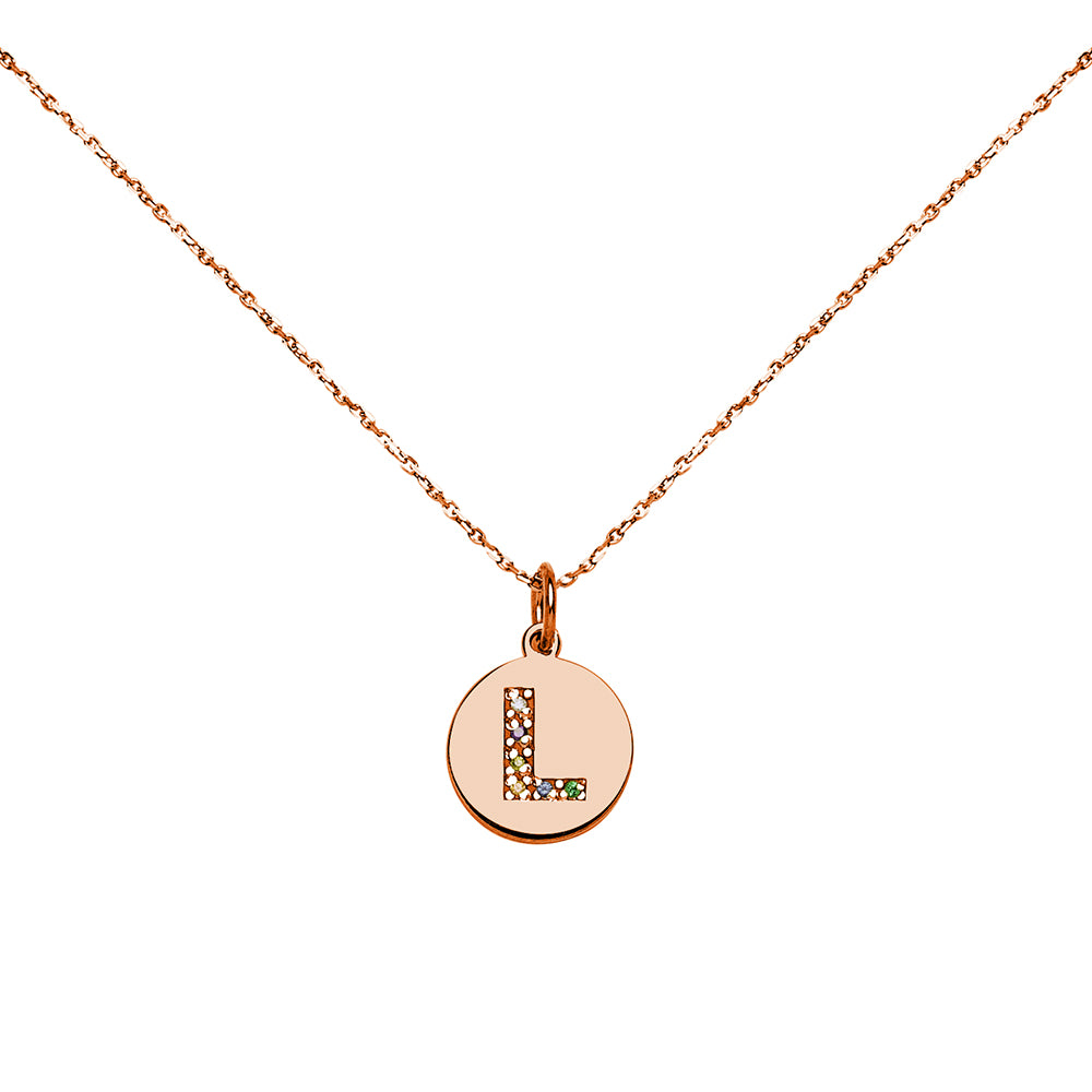 Collar de Oro 18K con Inicial Grabada