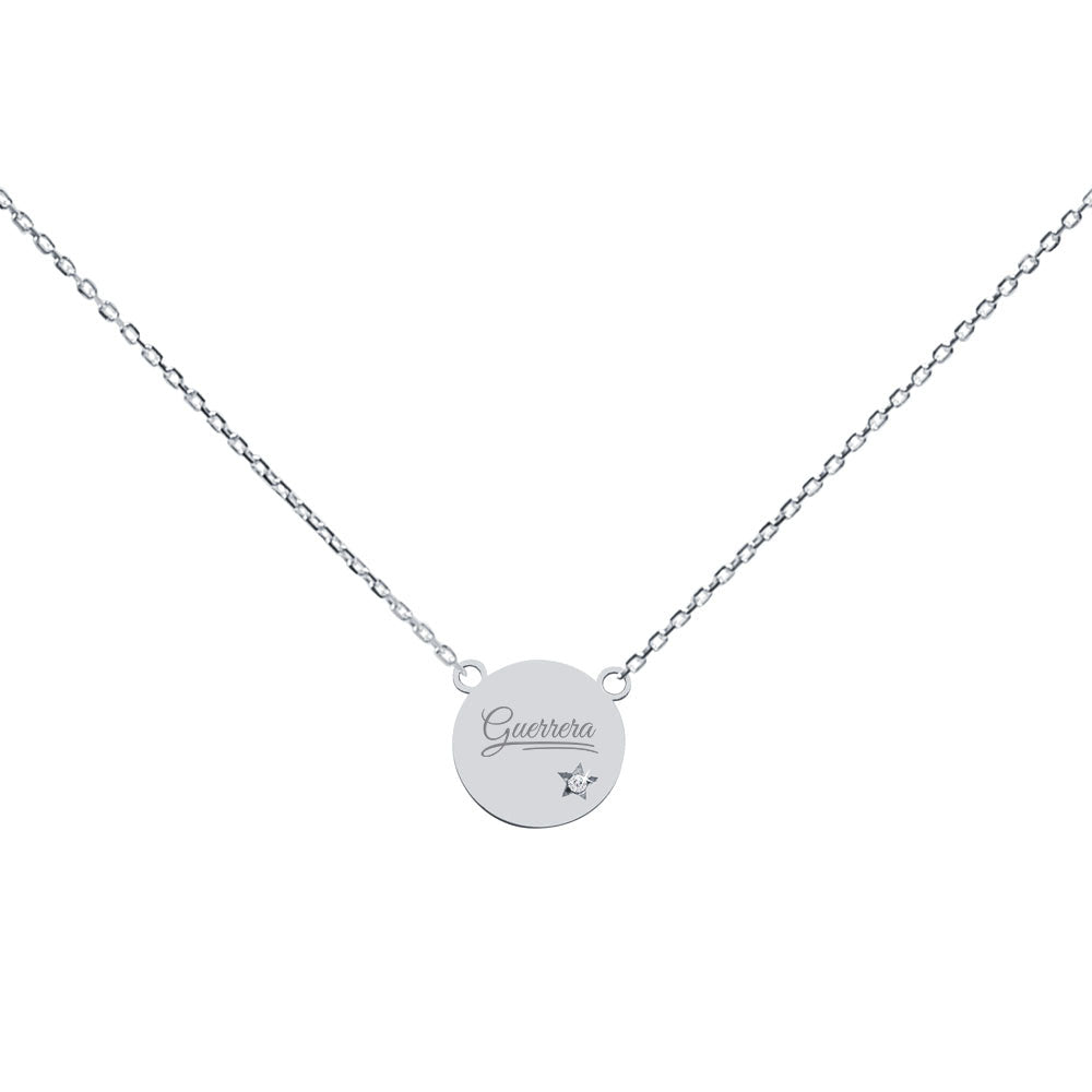 Collar Medalla con Diamante